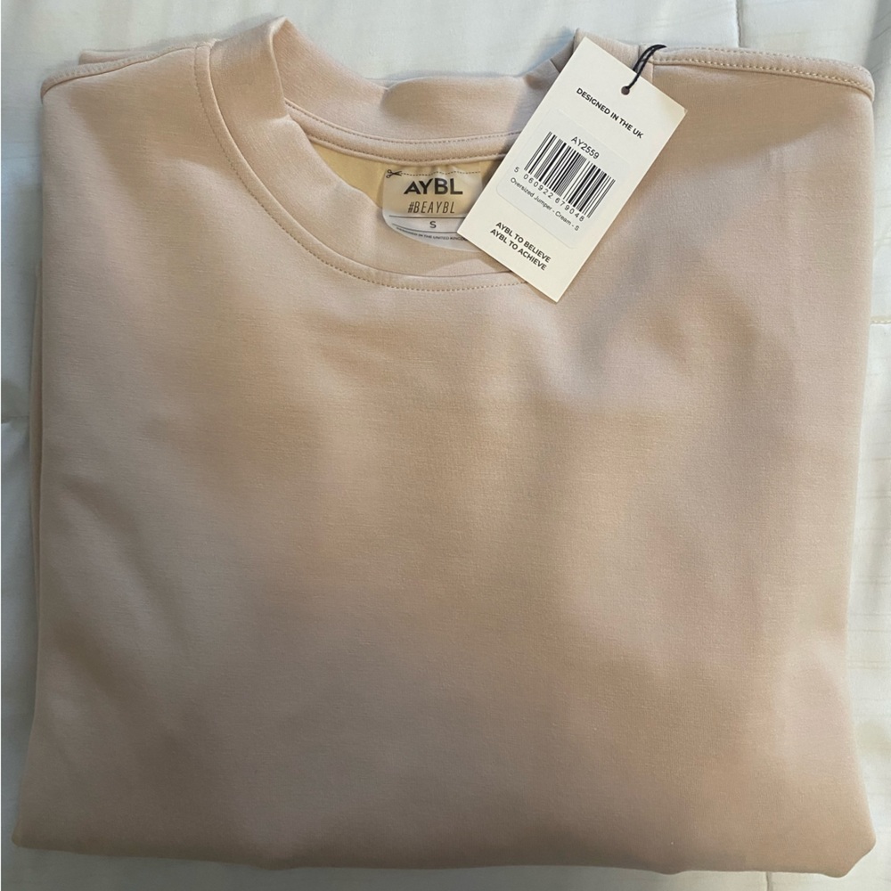 AYBL cream oversized jumper